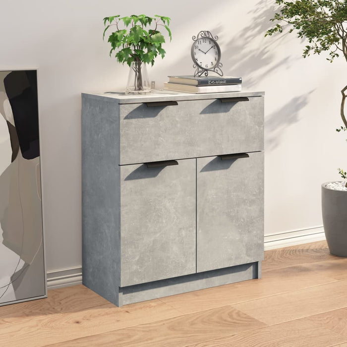 Dulap, gri beton, 60x30x70 cm, lemn prelucrat WALTI