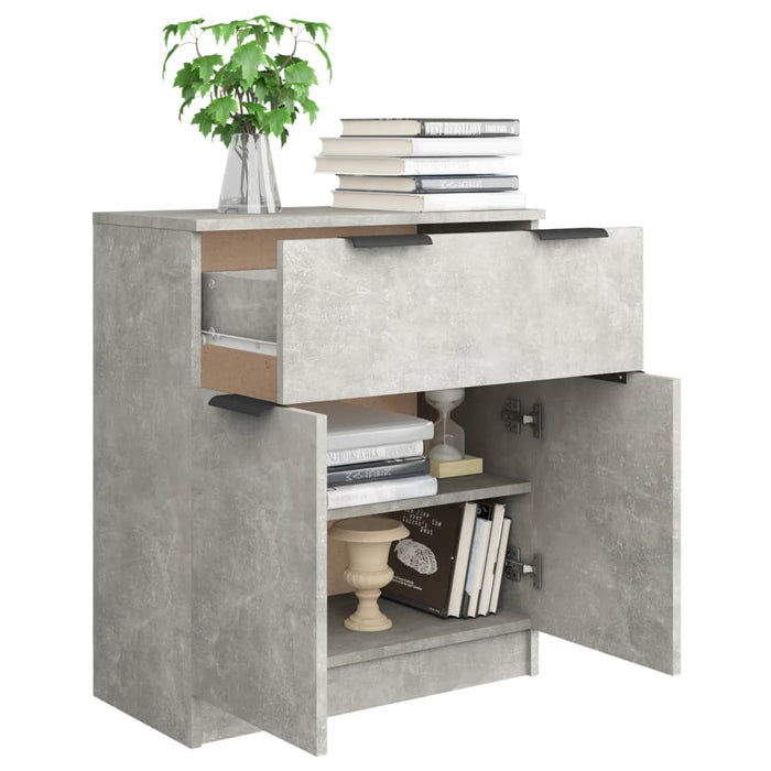Dulap, gri beton, 60x30x70 cm, lemn prelucrat WALTI