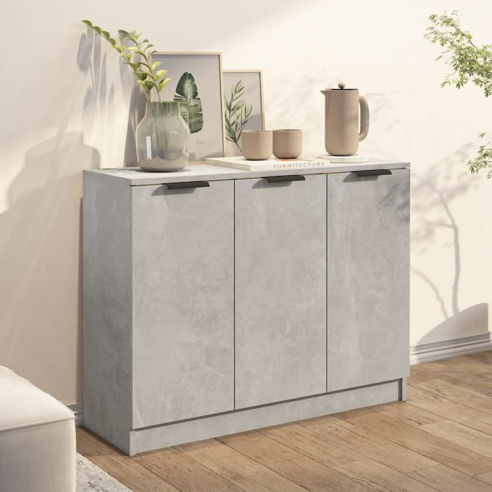 Servantă, gri beton, 90,5x30x70 cm, lemn prelucrat - WALTI WALTI