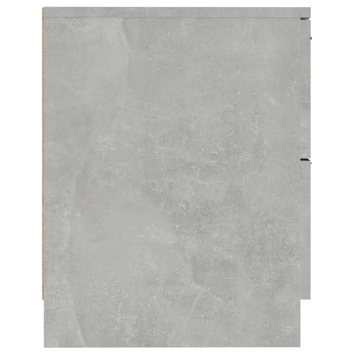 Noptiere, 2 buc., gri beton, lemn prelucrat - WALTI WALTI