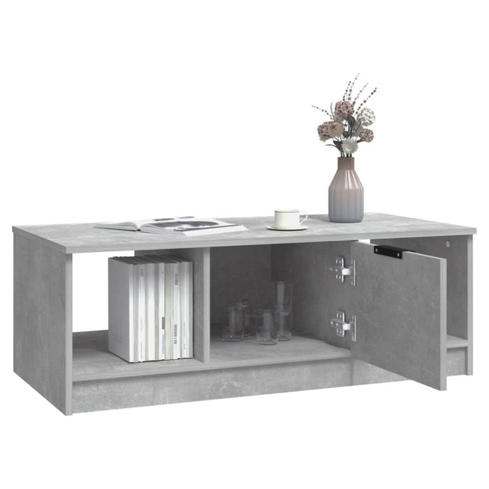 Măsuță de cafea, gri beton, 102x50x36 cm, lemn prelucrat - WALTI WALTI