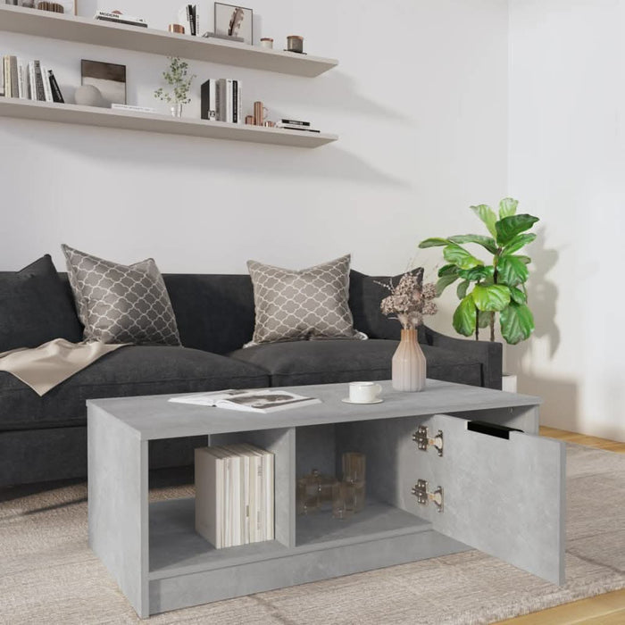 Măsuță de cafea, gri beton, 102x50x36 cm, lemn prelucrat - WALTI WALTI