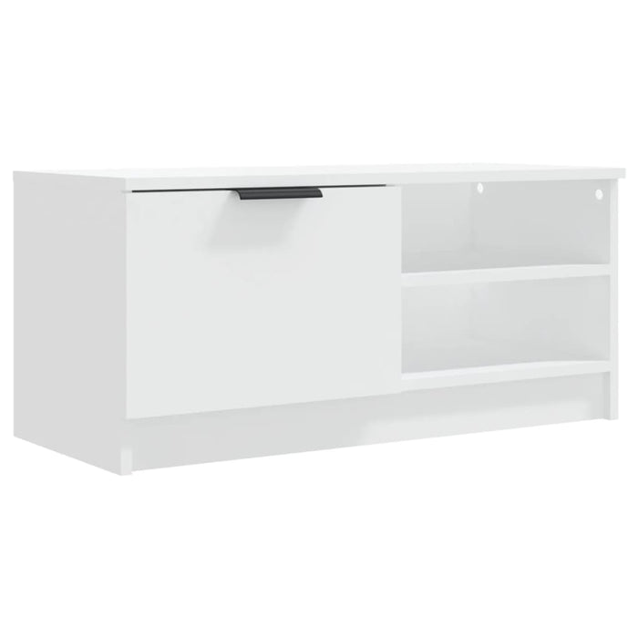 Comodă TV, alb, 80x35x36,5 cm, lemn prelucrat - WALTI WALTI