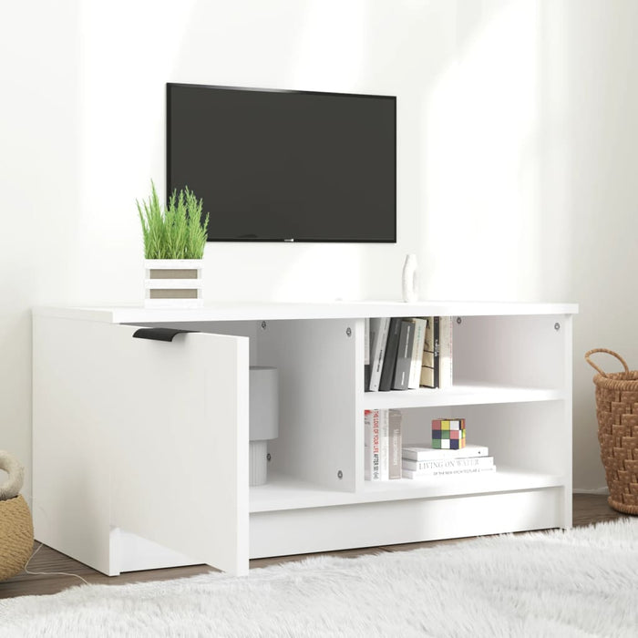 Comodă TV, alb, 80x35x36,5 cm, lemn prelucrat - WALTI WALTI