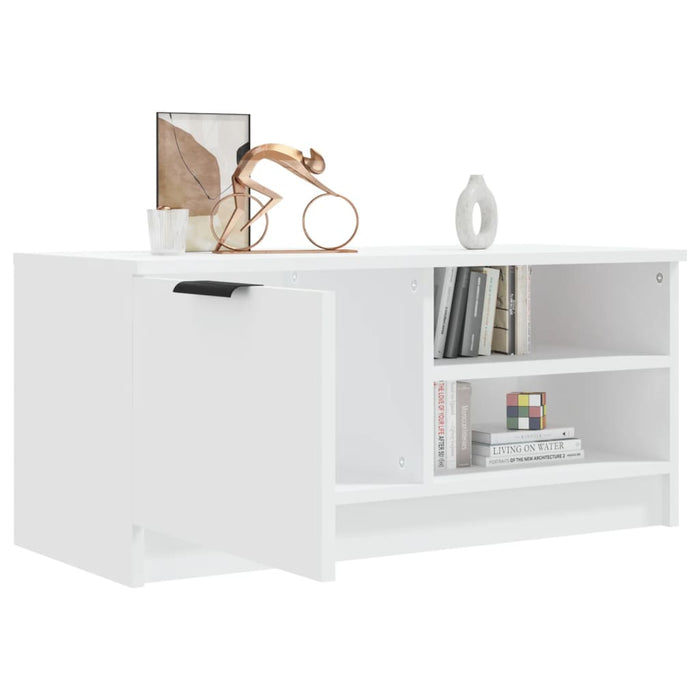 Comodă TV, alb, 80x35x36,5 cm, lemn prelucrat - WALTI WALTI