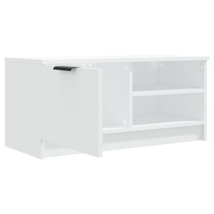 Comodă TV, alb, 80x35x36,5 cm, lemn prelucrat - WALTI WALTI