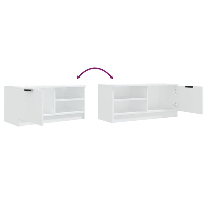 Comodă TV, alb, 80x35x36,5 cm, lemn prelucrat - WALTI WALTI