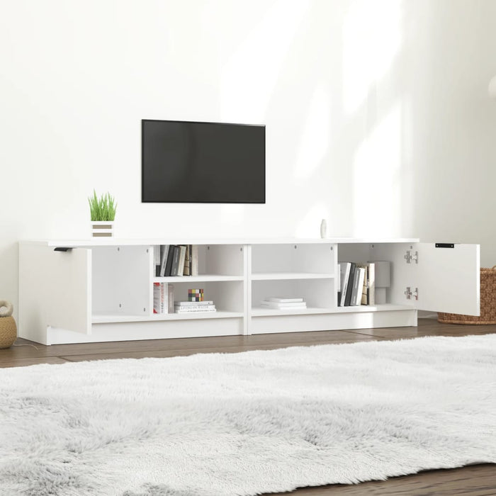 Comodă TV, 2 buc., alb, 80x35x36,5 cm, lemn prelucrat - WALTI WALTI