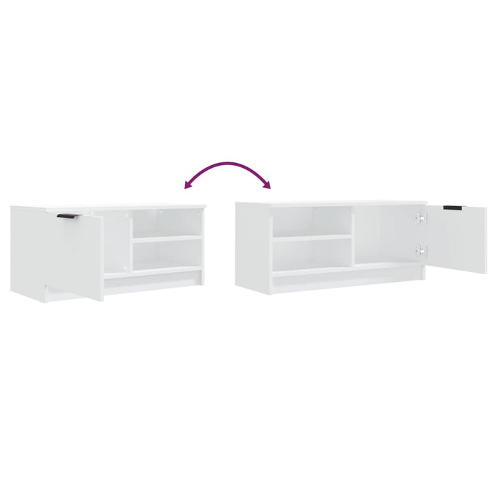 Comodă TV, 2 buc., alb, 80x35x36,5 cm, lemn prelucrat - WALTI WALTI