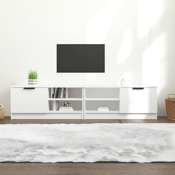 Comodă TV, 2 buc., alb, 80x35x36,5 cm, lemn prelucrat - WALTI WALTI