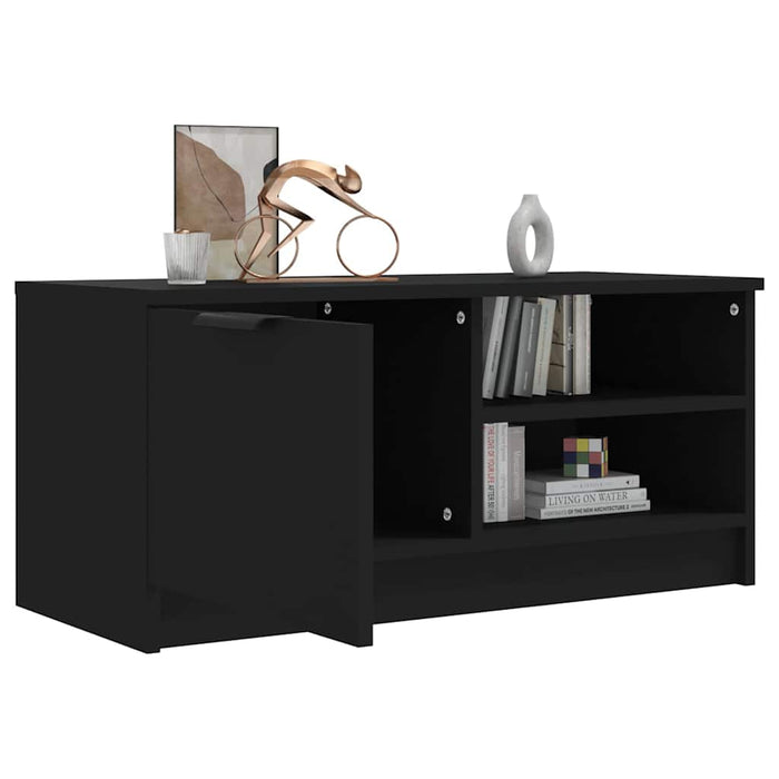 Comodă TV, negru, 80x35x36,5 cm, lemn prelucrat - WALTI WALTI