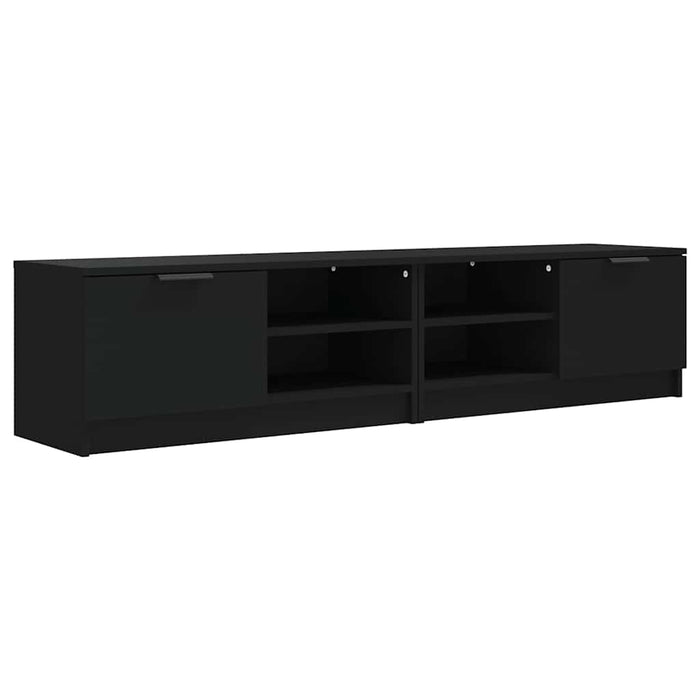 Comodă TV, 2 buc., negru, 80x35x36,5 cm, lemn prelucrat - WALTI WALTI