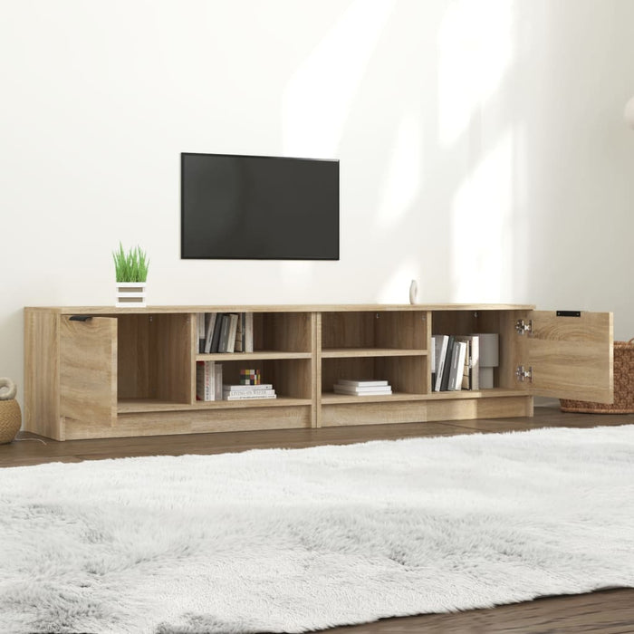 Comodă TV, 2 buc., stejar sonoma, 80x35x36,5 cm, lemn prelucrat - WALTI WALTI