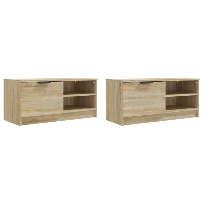 Comodă TV, 2 buc., stejar sonoma, 80x35x36,5 cm, lemn prelucrat - WALTI WALTI