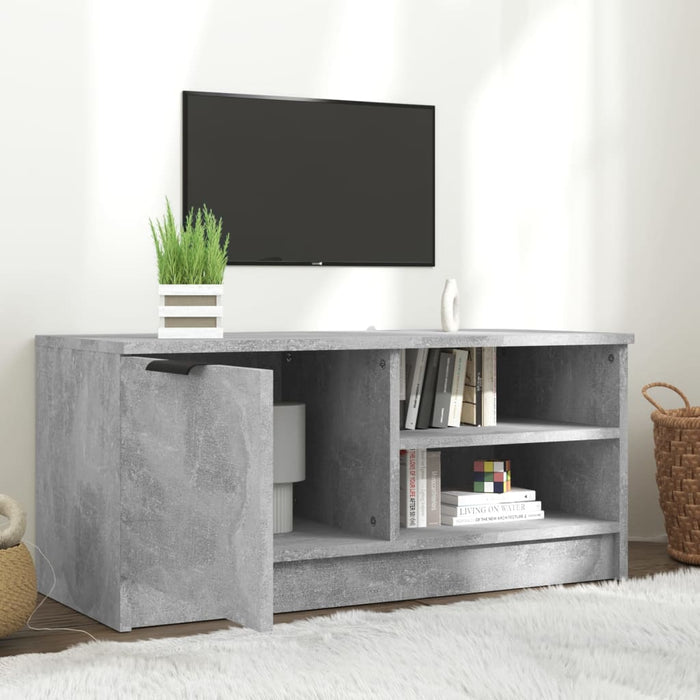 Comodă TV, gri beton, 80x35x36,5 cm, lemn prelucrat - WALTI WALTI