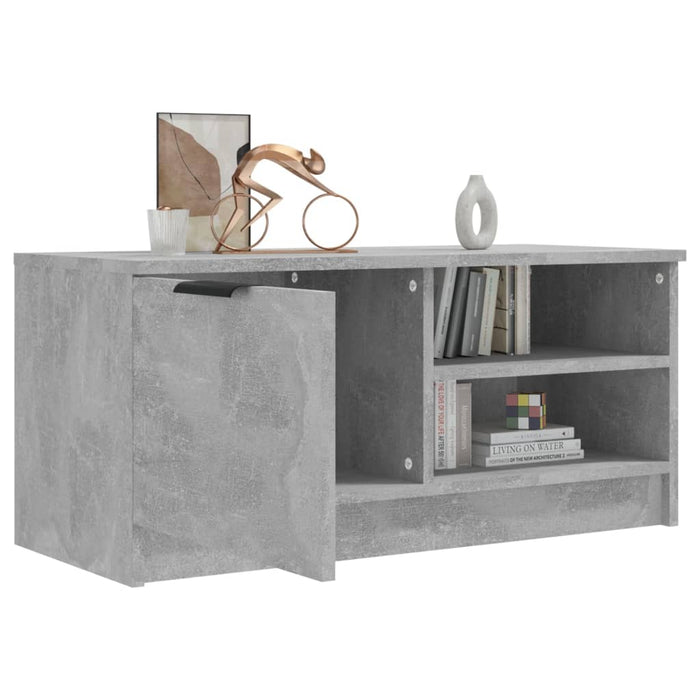 Comodă TV, gri beton, 80x35x36,5 cm, lemn prelucrat - WALTI WALTI
