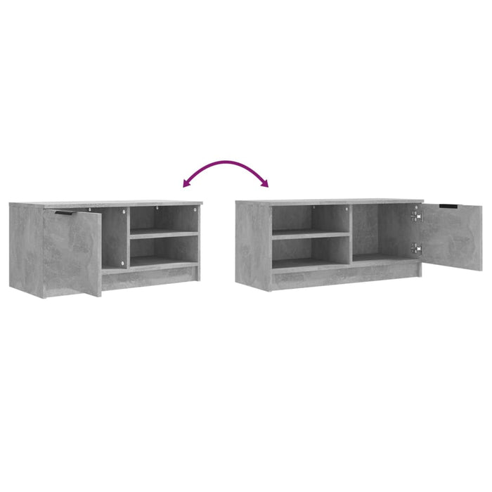 Comodă TV, gri beton, 80x35x36,5 cm, lemn prelucrat - WALTI WALTI