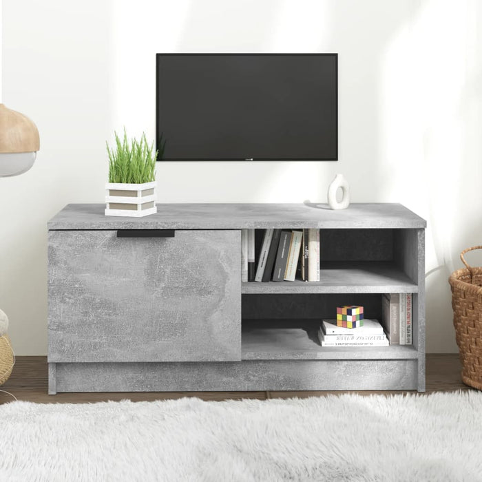 Comodă TV, gri beton, 80x35x36,5 cm, lemn prelucrat - WALTI WALTI