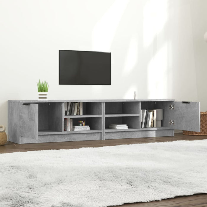 Comodă TV, 2 buc., gri beton, 80x35x36,5 cm, lemn prelucrat - WALTI WALTI