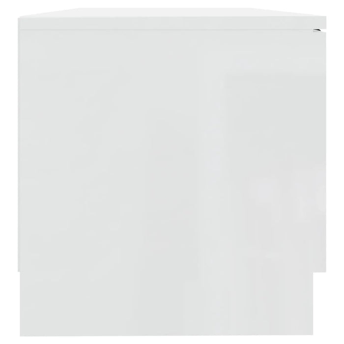 Comodă TV, alb extralucios, 80x35x36,5 cm, lemn prelucrat - WALTI WALTI