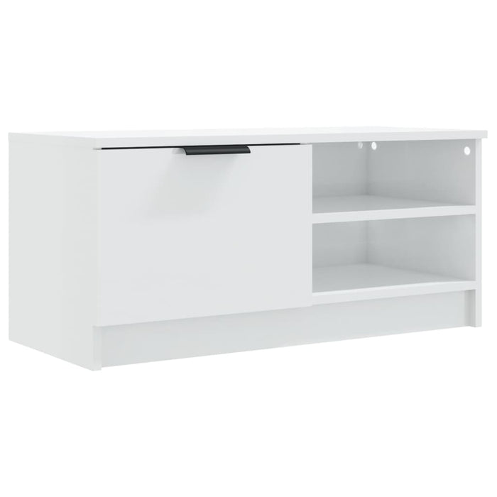 Comodă TV,2 buc., alb extralucios,80x35x36,5 cm, lemn prelucrat - WALTI WALTI