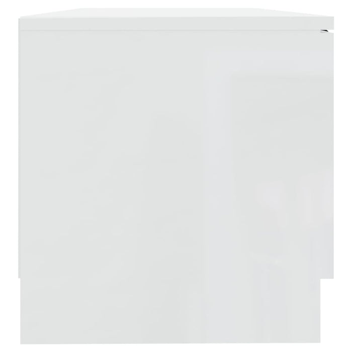 Comodă TV,2 buc., alb extralucios,80x35x36,5 cm, lemn prelucrat - WALTI WALTI