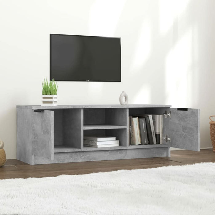 Comodă TV, gri beton, 102x35x36,5 cm, lemn prelucrat - WALTI WALTI