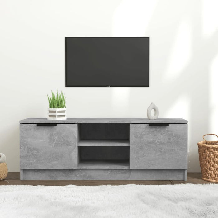 Comodă TV, gri beton, 102x35x36,5 cm, lemn prelucrat - WALTI WALTI