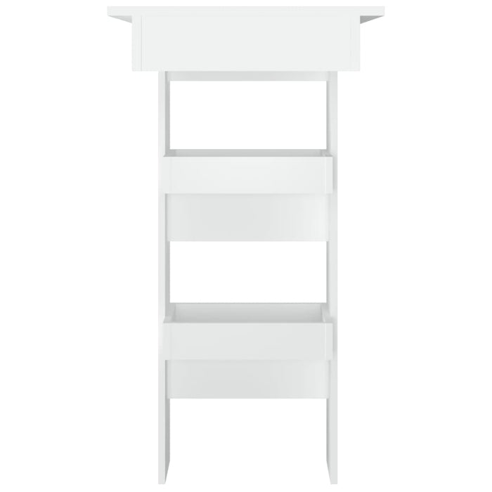 Masă bar de perete, alb, 102x45x103,5 cm, lemn compozit - WALTI WALTI