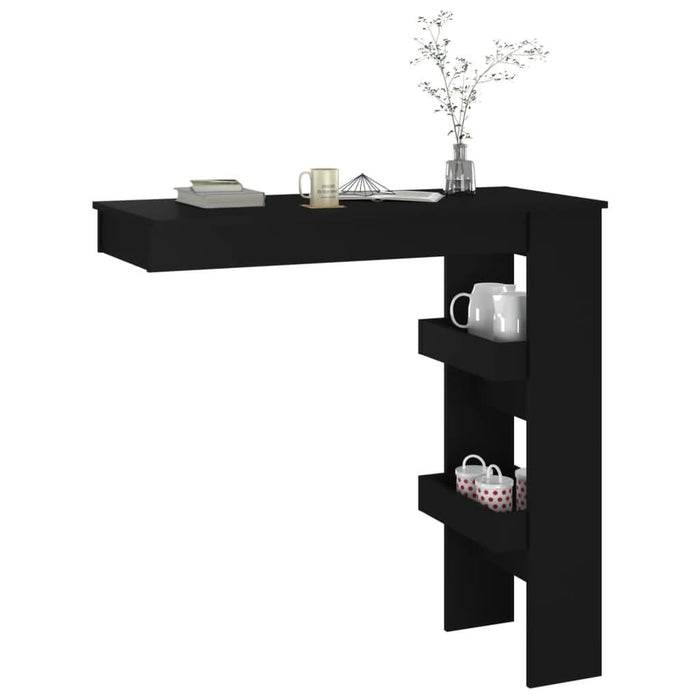 Masă bar de perete, negru, 102x45x103,5 cm, lemn compozit - WALTI WALTI