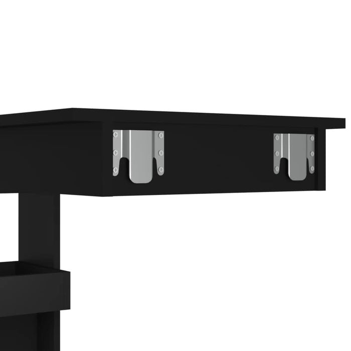 Masă bar de perete, negru, 102x45x103,5 cm, lemn compozit - WALTI WALTI