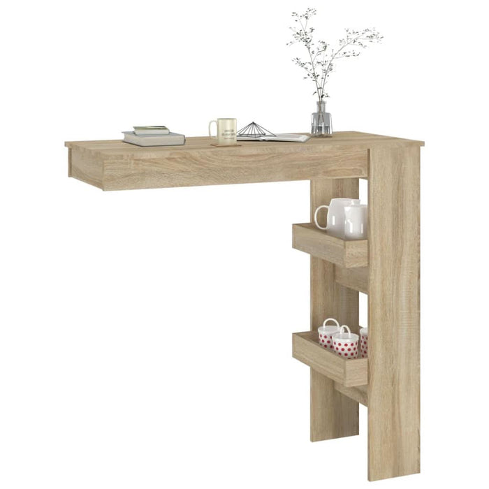 Masă bar de perete stejar sonoma 102x45x103,5 cm lemn compozit - WALTI WALTI
