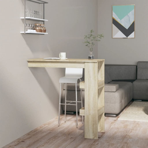 Masă bar de perete stejar sonoma 102x45x103,5 cm lemn compozit - WALTI WALTI