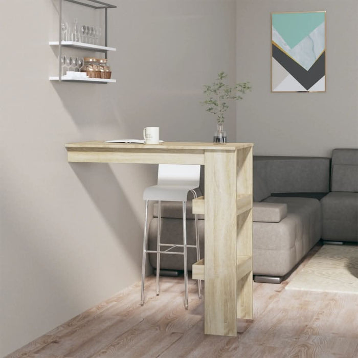 Masă bar de perete stejar sonoma 102x45x103,5 cm lemn compozit - WALTI WALTI