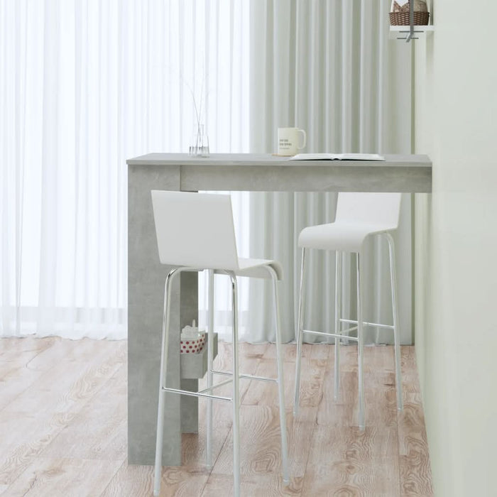 Masă bar de perete gri beton 102x45x103,5 cm lemn compozit - WALTI WALTI