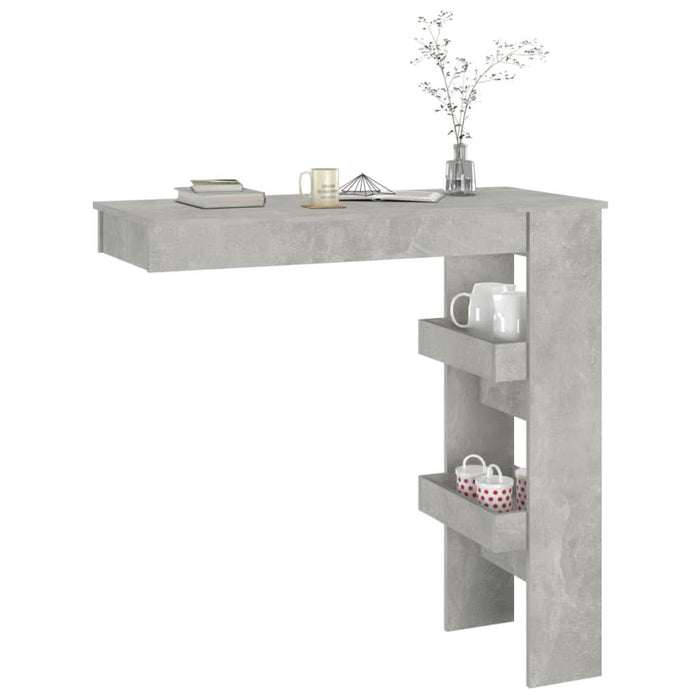 Masă bar de perete gri beton 102x45x103,5 cm lemn compozit - WALTI WALTI