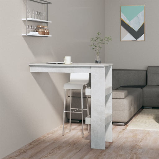 Masă bar de perete gri beton 102x45x103,5 cm lemn compozit - WALTI WALTI