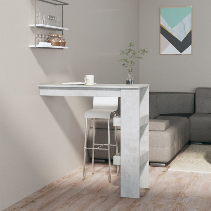 Masă bar de perete gri beton 102x45x103,5 cm lemn compozit - WALTI WALTI