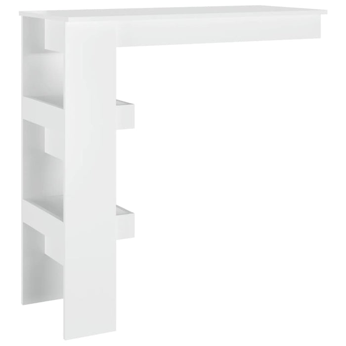 Masă bar de perete alb extralucios 102x45x103,5cm lemn compozit WALTI