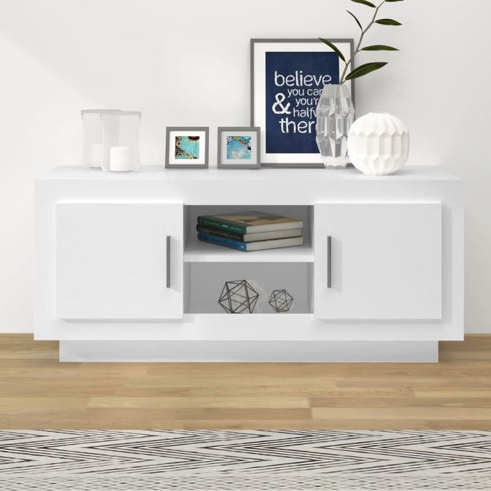 Comodă TV, alb, 102x35x45 cm, lemn prelucrat - WALTI WALTI