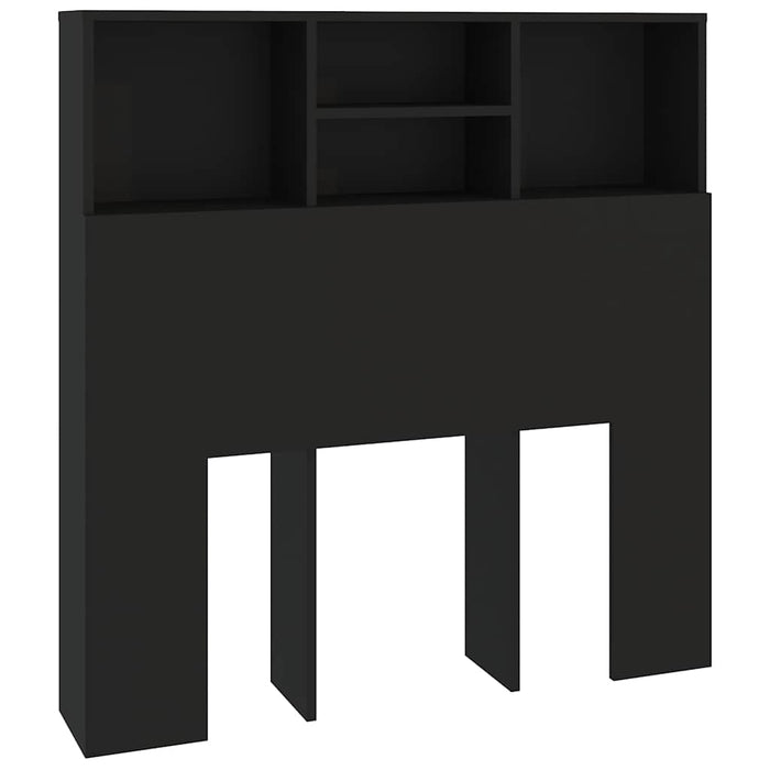 Tăblie de pat cu dulap, negru, 100x19x103,5 cm - WALTI WALTI