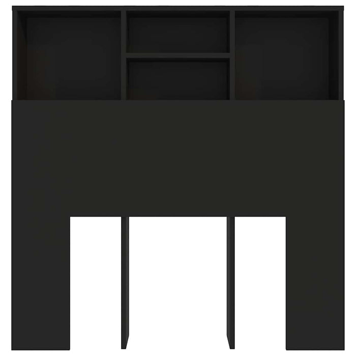Tăblie de pat cu dulap, negru, 100x19x103,5 cm - WALTI WALTI