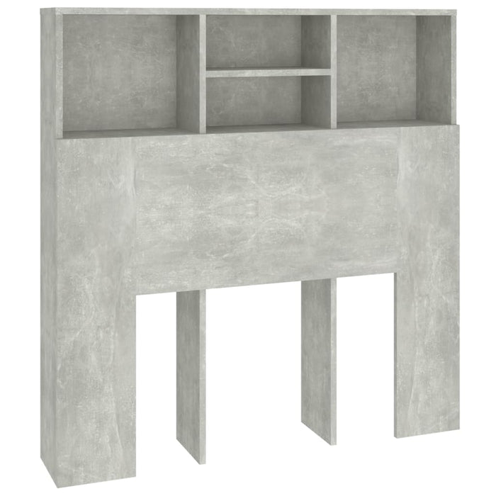 Tăblie de pat cu dulap, gri beton, 100x19x103,5 cm - WALTI WALTI