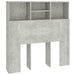 Tăblie de pat cu dulap, gri beton, 100x19x103,5 cm - WALTI WALTI