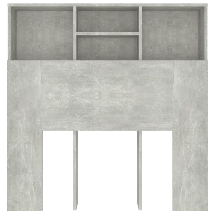 Tăblie de pat cu dulap, gri beton, 100x19x103,5 cm - WALTI WALTI