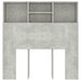 Tăblie de pat cu dulap, gri beton, 100x19x103,5 cm - WALTI WALTI