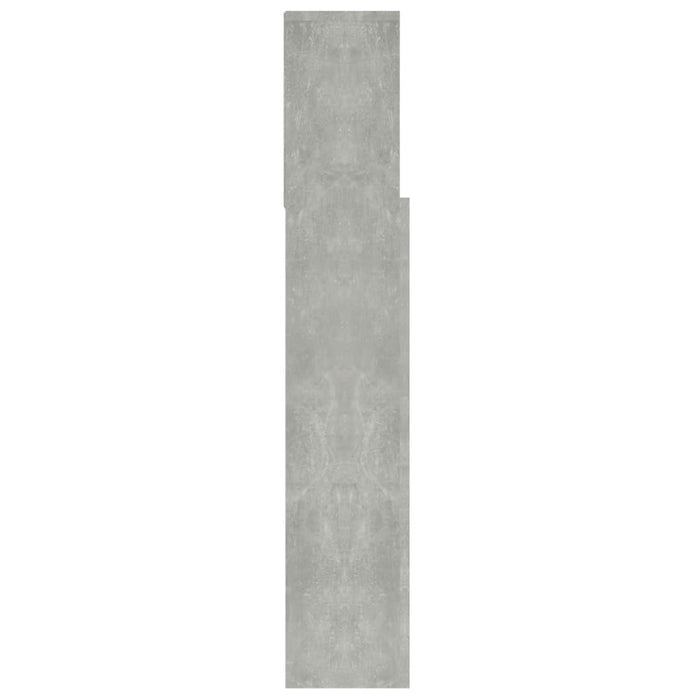 Tăblie de pat cu dulap, gri beton, 100x19x103,5 cm - WALTI WALTI