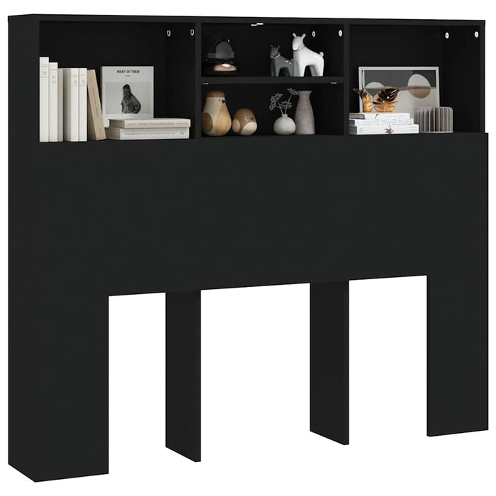 Tăblie de pat cu dulap, negru, 120x19x103,5 cm - WALTI WALTI