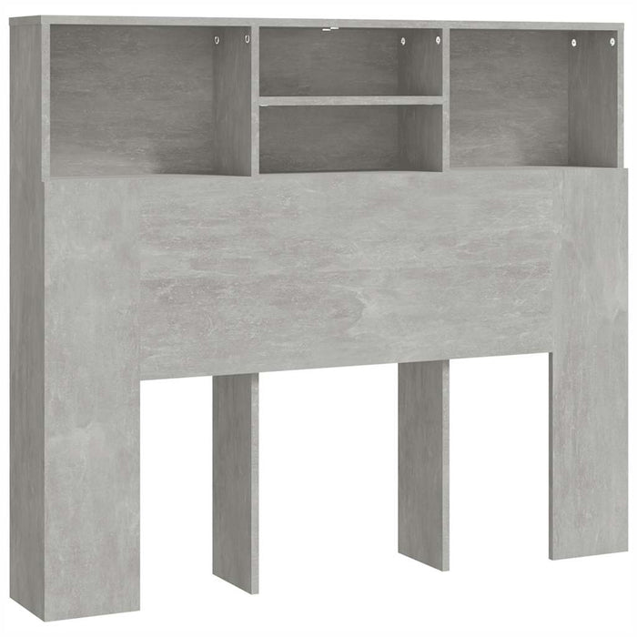 Tăblie de pat cu dulap, gri beton, 120x19x103,5 cm - WALTI WALTI