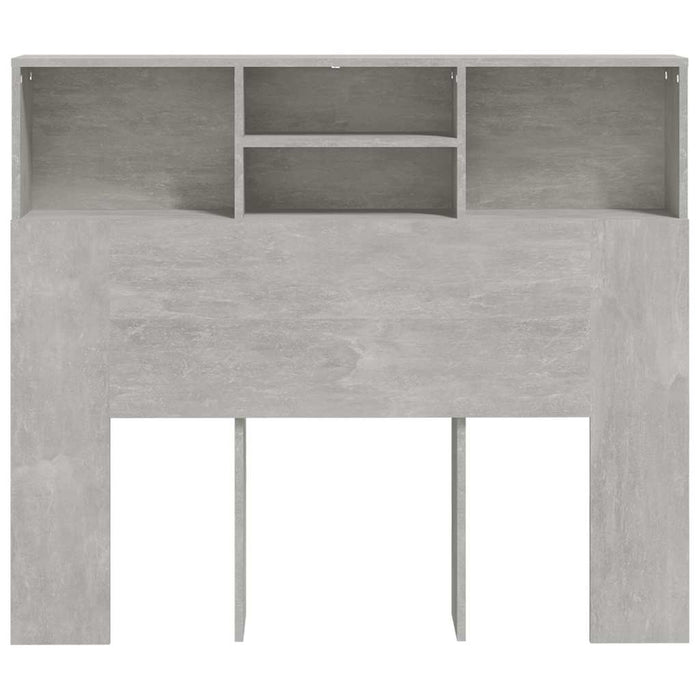 Tăblie de pat cu dulap, gri beton, 120x19x103,5 cm - WALTI WALTI
